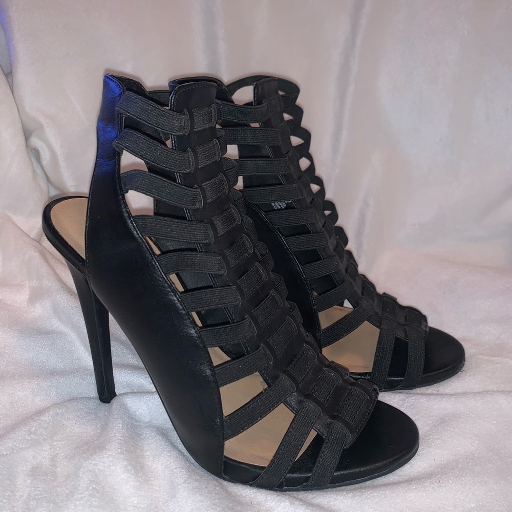 Black Gladiator Heels